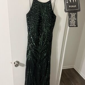 Stunning Green Sequin Maxi Dress